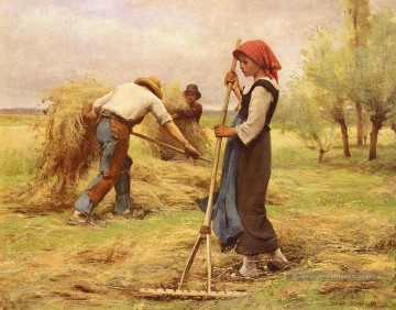  rurale Tableaux - La Recolte Des Foins Vie rurale réalisme Julien Dupre